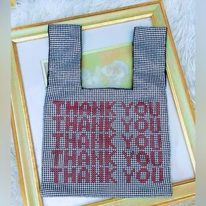 Rhinestones Thank You novelty shopper bag